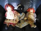 Three Country Look Cloth Dolls