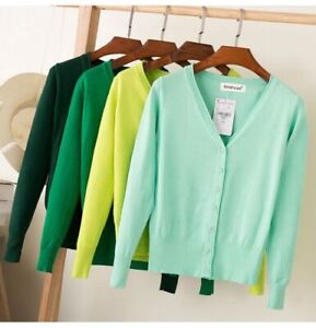 Womens Cardigan Long Sleeve Ladies Knitted Top Cardigans Outwear Size 8-24