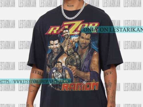 Vintage Wrestling Vibes: Razor Ramon Retro Vintage T-Shirt, S-5XL