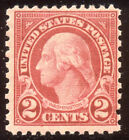 U.S. #579 Mint - 2c Carmine, P10 x 11 Rotary ($70)