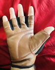 Fingerless 100% Genuine Leather Driving Chauffer Gloves Cycling Gloves (Medium)