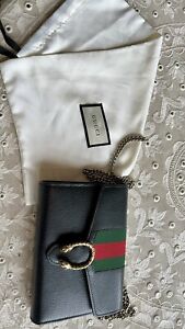 GUCCI DIONYSUS MINI WALLET ON CHAIN WITH GUCCI RED GREEN STRIPES!
