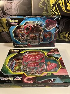 Pokemon TCG Blastoise and Venusaur VMAX Battle Box Set of 2 NEW SEALED