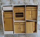 Doll House Miniature, 5 Piece Wooden Kitchen Set . Came From A Smokers Home