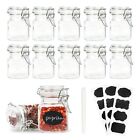 Glass Jars with Airtight Lids, 3.4 oz Small Spice Jars, 12 Pack Empty Mini Gl...