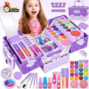 New ListingKids Makeup Kit for Girls 44 Pcs Washable Makeup Kit,Real Cosmetic for Little Gi