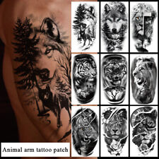 Temporary Tattoos Arm Body Totem Sticker Sleeves Waterproof Fake Lion Tiger