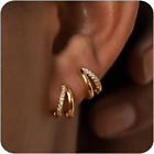 Gold Hoop Earrings for Women,14K Gold Huggie Hoop Earrings for Girl