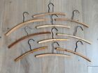 Lot of 10 Vintage Wooden Clothes Hangers - Assorted