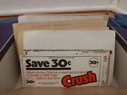 Vintage  1980's Lot of 573 Grocery Coupons No Expiration Nostalgia Prop