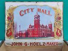 City Hall Wood Cigar Box Marshfield Wi John G Hoelz Cigar Factory c1900s Antique
