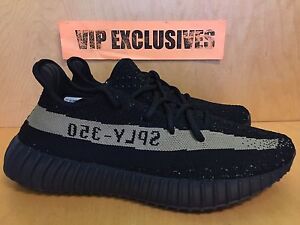 Adidas Yeezy 350 V2 Boost SPLY Kanye West Black Green Olive BY9611 IN HAND