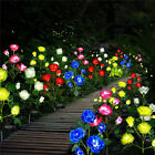 10 Head Solar Power Rose Flower Lights Outdoor Garden Landscape Yard Lamp Decor