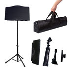 Folding Professional Sheet Music Stand Tripod Stand With Carrying Bag &  Light