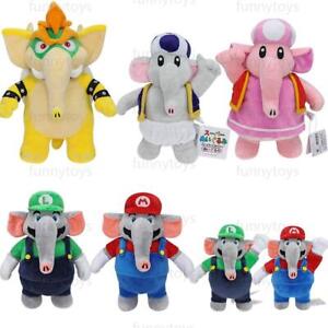 Super Mario Bros Plush Dolls Elephant Mario Luigi Toad Wonder Stuffed Toys Gifts