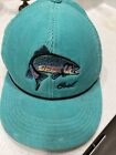 Coal Wilderness Low Hat Turquoise Vintage Rare Corduroy Snapback Trout Fish