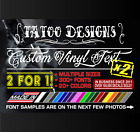 x2 Custom Vinyl Decal TATTOO Car Window Side Bottom Windshield Club Muscle Jdm