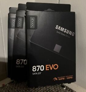 Lot of 3 Samsung 870 Evo SATA SSD 500gb 2.5