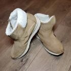 Lands end Women's Transitional Insulated Snow Boots Tan Suede Size 9.5 B