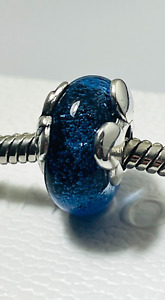 Disney Mickey & Minnie Mouse Authentic Pandora Blue Murano Glass Charm Sale
