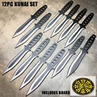 12PC Ninja Hunting KNIVES Tactical Ninjutsu Kunai Throwing Knife + TARGET BOARD