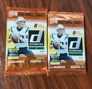 2018 Donruss Football (TWO) 8 Card Factory Packsl = 16 cards! - see checklist