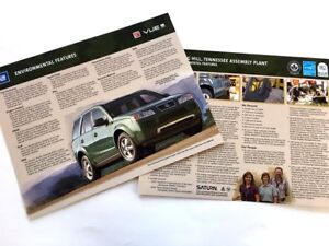 2007 Saturn VUE Green Line Hybrid GM Original 1-page Car Sales Brochure Card