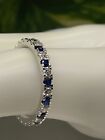 1.25 Carat Blue and White SAPPHIRE Silver Ring. RETAIL Zales FOR $279.00