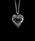 Color Changing Eye Tiny Heart Eye Necklace Handmade Pendant Goth Gothic Horror