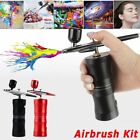 Portable Air Compressor Kit Airbrush Paint Spray Gun Nail Art Tattoo Airbrush