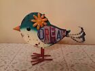 PRETTY Metal And OH So Colorful Free Standing Bird Home Decor DREAM Bird