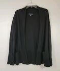 Banana Republic Black Wool Cashmere Blend Cardigan Sweater Pockets Size Large