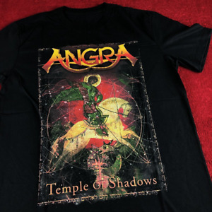 Angra Temple Of Shadows T-Shirt Short Sleeve Cotton Black Men S to 5XL BE1980