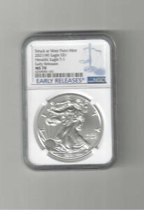 2021 (W) NGC MS70 EARLY RELEASES 1 OUNCE AMERICAN SILVER EAGLE TYPE 1 UNC (163)