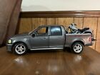 1/18 SCALE F-150 FORD SUPER CREW TRUCK AND HARLEY DAVIDSON MOTORCYCLE SET MINT