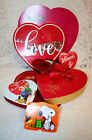 10 Vintage Empty Cardboard Heart Candy Boxes, Various Sizes-15