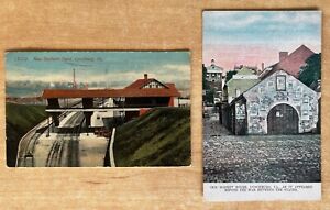 Lot 2 Antique Postcards LYNCHBURG, VA New Southern Depot & Old Market VIRGINIA