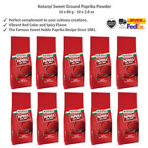 Authentic Kotanyi Ground Paprika Delicious Sweet - Perfect for Seasoning 80gx10