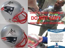 New ListingTy Law autographed New England Patriots mini football helmet COA proof Beckett
