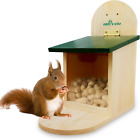 Wooden Squirrel Feeder Box Squirrel Feeding Stations , Squirrel Feeding House