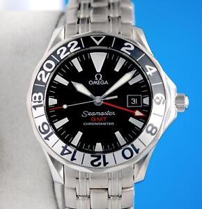 Mens Omega Seamaster GMT 300M Automatic Chronometer Watch - Black Dial - 2534.50
