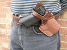 USA Leather Lined Cross Draw Carry Safety Strap Holster CCW For: Choose Gun - 2