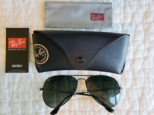 Ray Ban RB3026 Polarized LARGE aviator sunglasses 62mm + Case, MISSING NOSE PAD