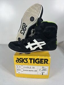 Rare Vintage 80s ASICS TIGER Dan Gable JR Wrestling Shoes  Sz 3 Reflex Sole Exeo