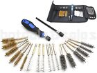 20pc Industrial Wire Brush Set Extra Long Reach Cleaning & Decarbon Kit w/ Pouch