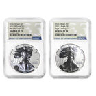 2021 Reverse Proof American Silver Eagle Designer 2pc Set NGC PF70 Brown Label