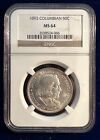 1892 COLUMBIAN EXPO. HALF-DOLLAR SILVER UNCIRCULATED COIN NGC CERTIFIED MS64