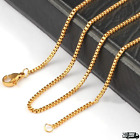 18K Gold Filled Tarnish-Resist Italian Box Chain Necklace 16