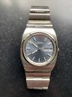 Vintage OMEGA MEGAQUARTZ WRISTWATCH BLUE DIAL STAINLESS STEEL GREAT CONDITION
