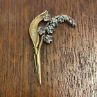 Vintage MFA Two Tone  lily of the valley Brooch_Museum Of Fine Arts